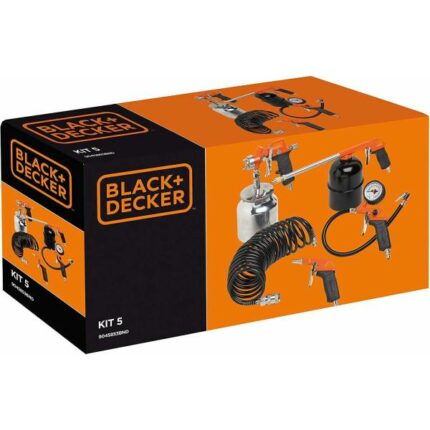 BLACK & DECKER ΣΕΤ ΑΕΡΟΣ ΚΙΤ 5 ΤΕΜ. ΜΕ ΠΙΣΤΟΛΙ ΒΑΦΗΣ ΚΑΤΩ ΔΟΧΕΙΟ (9045853BND)